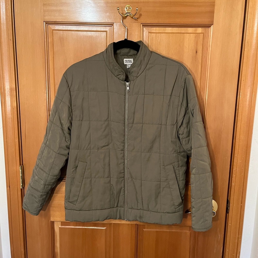 Rhythm Women’s Olive Bomber Jacket, medium